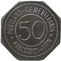 50 Pfennig - Karlstadt am Main Portland Cementfabrik
