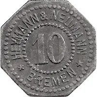 10 Pfennig - Bremen Heymann and Neumann