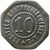 10 Pfennig - Rositz Braunkohlenwerke A.G.