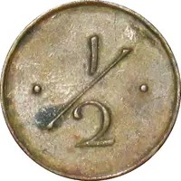 1/2 Anna Mint Canteen Token