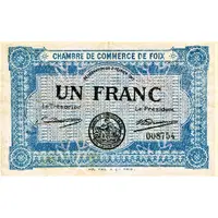 1 Franc - Chambre de Commerce de Foix 09
