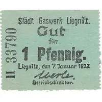 1 Pfennig Städtisches Gaswerk