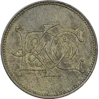 Token - Keir, Dundas and Co. Ship type, Kings Street, Kandy