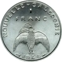 1 Franc Essai aluminium, raised rim