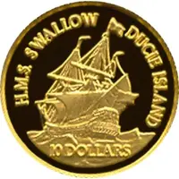 10 Dollars - Elizabeth II H.M.S. 'Swallow' - Ducie Island