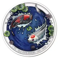 Bullion - Yin-Yang Koi Antique Coloured