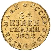1⁄24 Thaler - Frederick August III Gold pattern