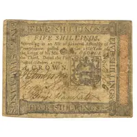 5 Shillings Colony of Pennsylvania