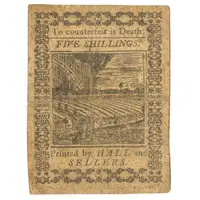 5 Shillings Colony of Pennsylvania