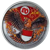 Bullion - Eagle: 80th Indonesian Independence Day Antique Coloured