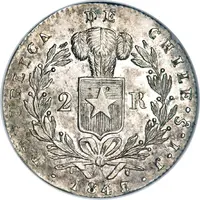 2 Real large type Default Category Coins Americas Chile Chile