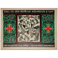 50 Pfennigs Freiwillige Sanitätskolonne vom Roten Kreuz