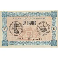1 Franc - Town of Mulhouse [68]