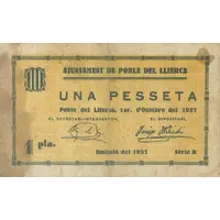 1 Peseta Poble del Llierca