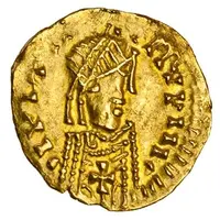 Tremissis in the name of Justinian
