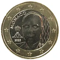 1 Euro Albert II - 2nd portrait