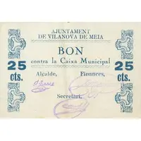 25 Céntimos Vilanova de Meià