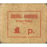 1 Peseta Vallmoll