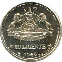 20 Licente - Moshoeshoe II Independence Attained