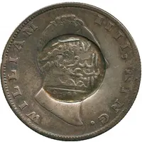 1 Rupee - Munassar 15mm Countermark on KM#450