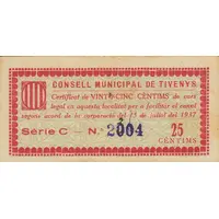 25 Céntimos Tivenys
