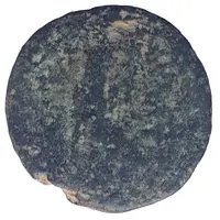 Assarion - Domitian with countermark 'helmeted bust of Athena'