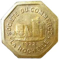 25 centimes - Société du commerce - La Rochelle [17] laiton