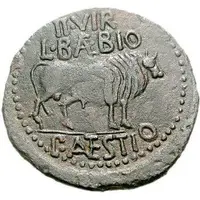 As - Augustus II VIR L BAEBIO P ANTESTIO