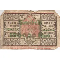 100 000 Mark overprint on 1 000 Mark