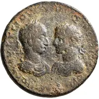 Hexassarion - Maximinus I and Maximus caesar [Φ]ΛΑYΙΟΠΟΛЄΙΤωΝ / [ЄΤ ΓΞΡ], Flaviopolis