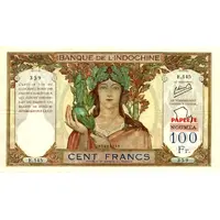 100 Francs ovpt. on P#42 New Caledonia