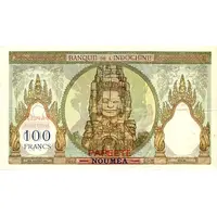 100 Francs ovpt. on P#42 New Caledonia