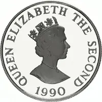 2 Pounds - Elizabeth II Queen Mother's 90th Birthday, Silver Piedfort