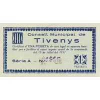 1 Peseta Tivenys