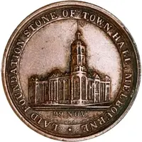 Medal - Victoria Melbourne Town Hall, bronze