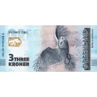 3 Kroner - Snowy Owl