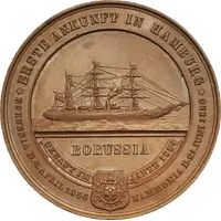 First arrival of the ship 'Borussia' in Hamburg