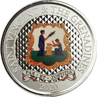 2 Dollars - Elizabeth II Peace and Justice, Colourized