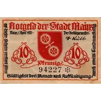 10 Pfennig no underprint