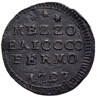 1/2 Baiocco - Pius VI