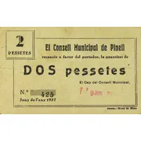 2 Pesetas Pinell de Brai