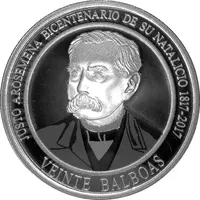 20 Balboas Justo Arosemena