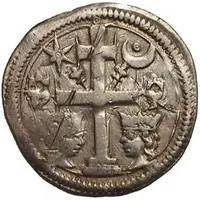 Denier - Henrik Németújvári Bán, as vassal of Béla Crown Prince of Hungary