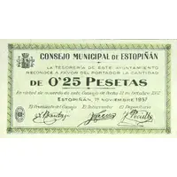 0.25 Pesetas Estopiñán