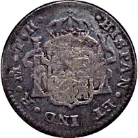1/2 Real Osorno - Insurgent countermarked coinage