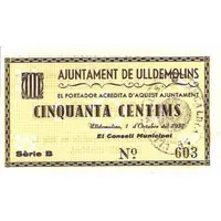 50 Céntimos Ulldemolins