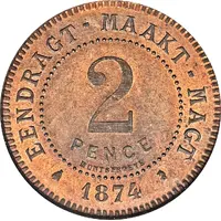 2 Pence Zuid Afrikaansche Republiek, Transvaal Pattern