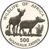500 Nouveaux Zaïres Okapi