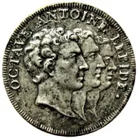 Medal - Octavian, Antony and Lepidus - Partition of the Roman Empire