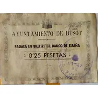0.25 Pesetas Aguas de Busot
